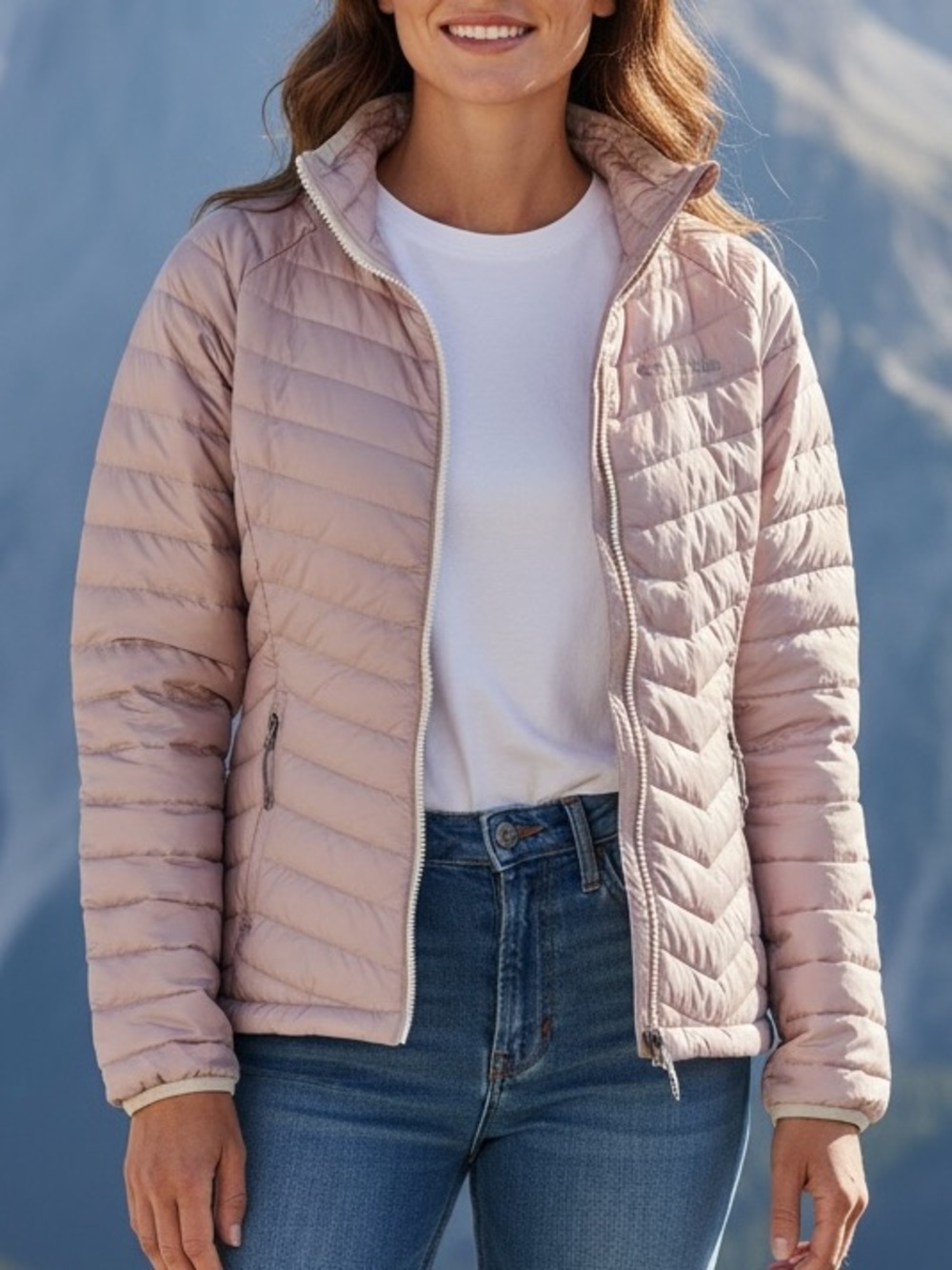Columbia Women's Powder Lite Jacket, Mineral Pink, XS